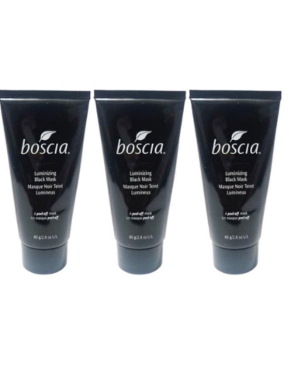 BOSCIA LUMINIZING BLACK MASK - A PEEL OFF MASK 2.8 OZ 3 PC LOT